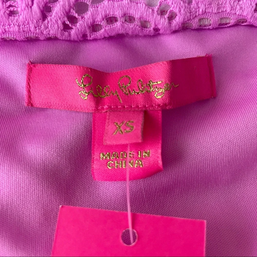 Lily Pulitzer NWT Off The Shoulder Dress in Lilac Rose - Picture 7 of 9